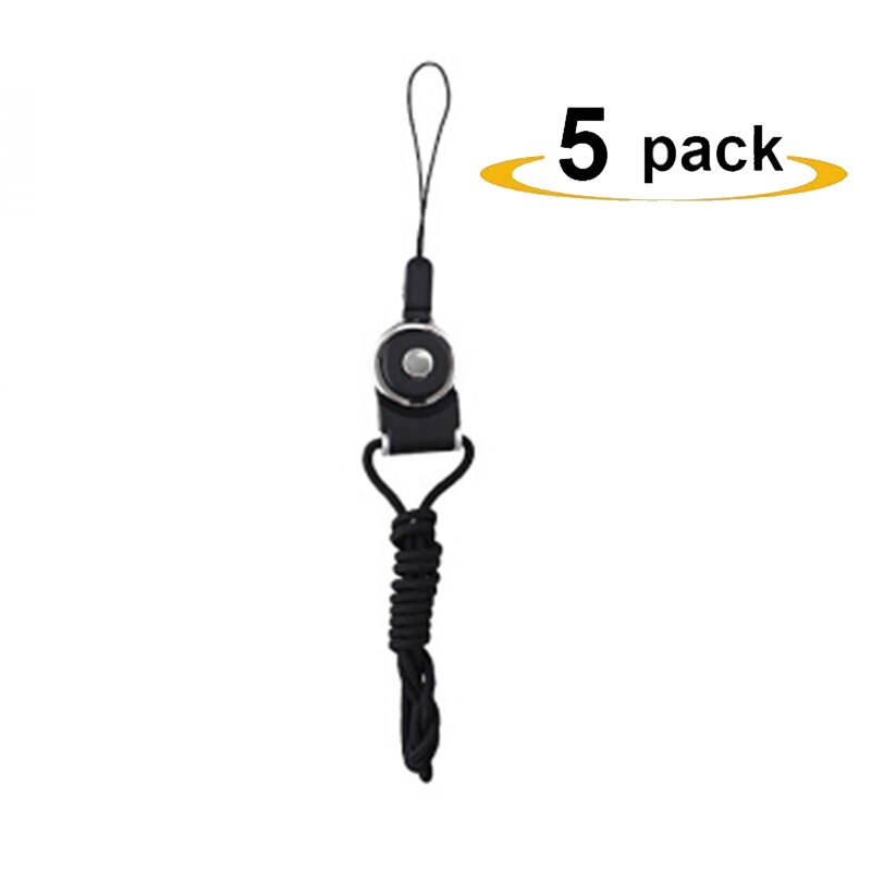 Kleine Frische Blätter Nacken Gurt Lanyards für schlüssel Ich würde Karte Fitnessstudio praktisch Riemen USB abzeichen Halfter DIY Hängen Seil lariat Schlüsselband: 5Stck Schwarz