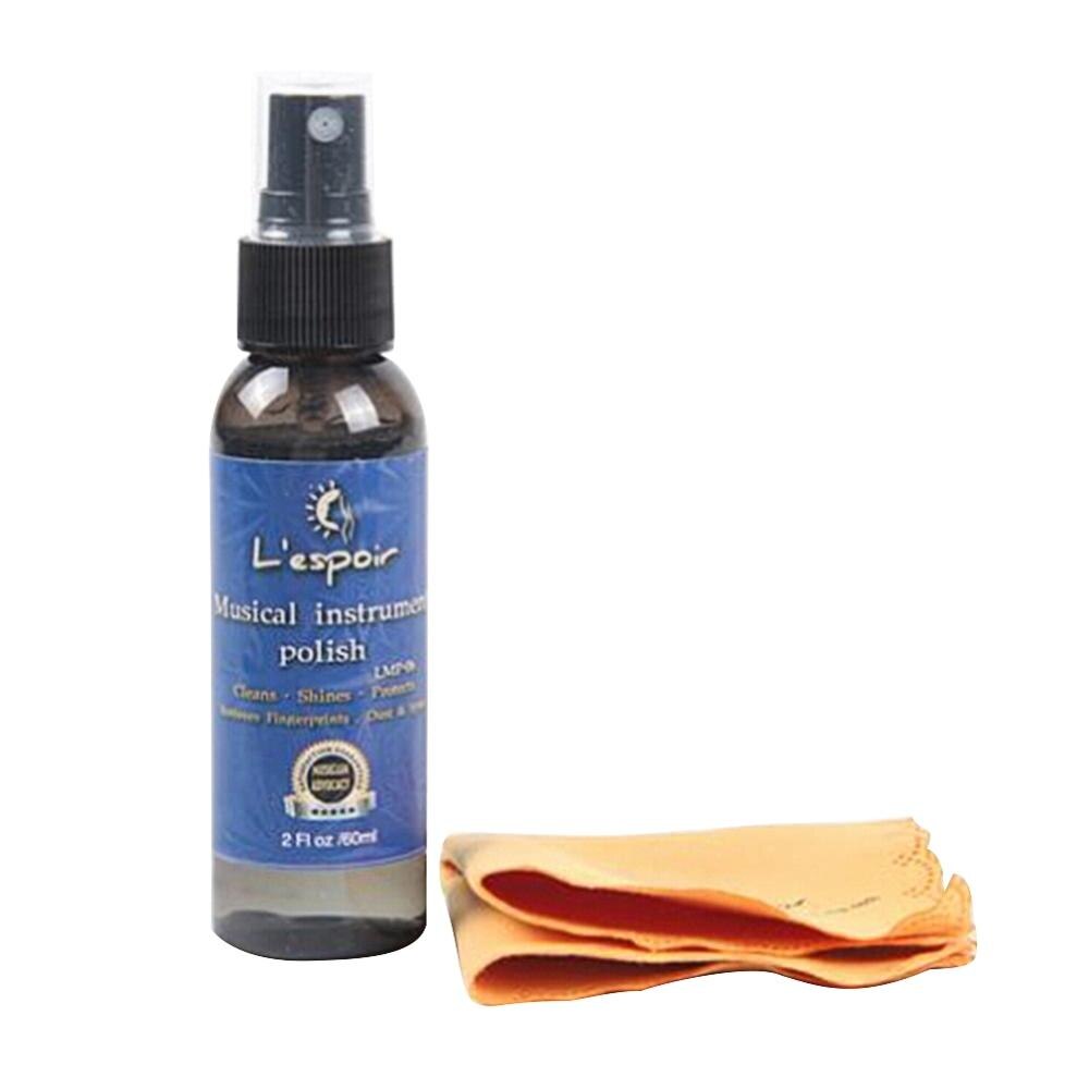 60ML/50ML Guitar Oil Fretboard Fingerboard Nursing Lemon Oil + Cleaning Cloth Set Universal Guitar Ukulele Care Accessories: A