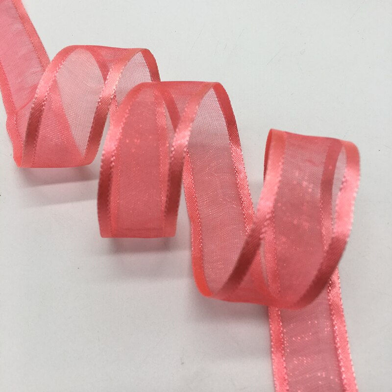 5 Meter 3/4 "(20mm) breitseite Organza Band Bogen Hochzeit Weihnachten Party Verpackung Dekoration Spitze Handwerk wählen Farben: 08