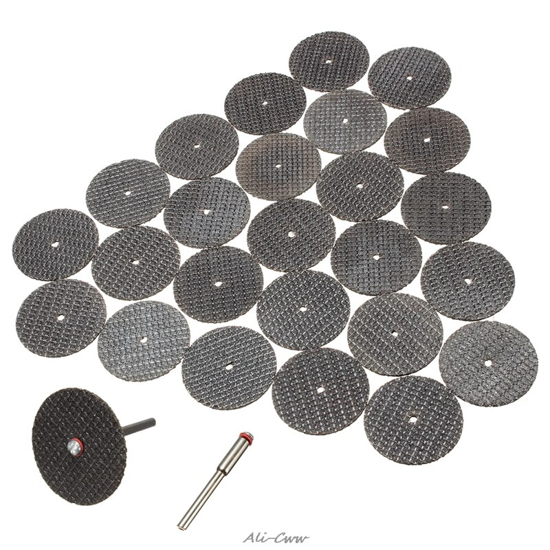 25x Metalen Doorslijpschijf Voor Dremel Grinder Rotary Tool Circulaire Zaagblad Dremel Wiel Snijden Schuren Disc Gereedschap Slijpschijf