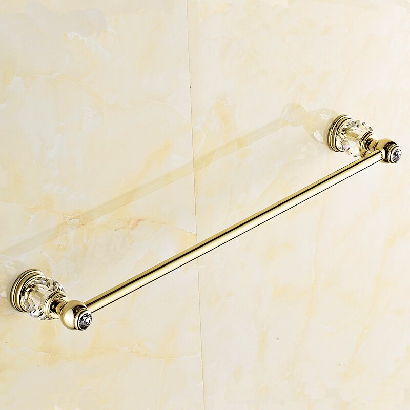 Solid Brass Crystal Bathroom Accessories Set Polish Finish Gold Bathroom Hardware Set Europe Antique Bathroom Products ST1
