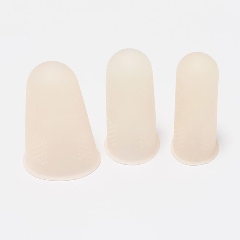 Anti-Slip Soft Silicone Rubber Finger Cots/Finger Cover Protector: pink / 3pcs(Lx1 Mx1 Sx1)