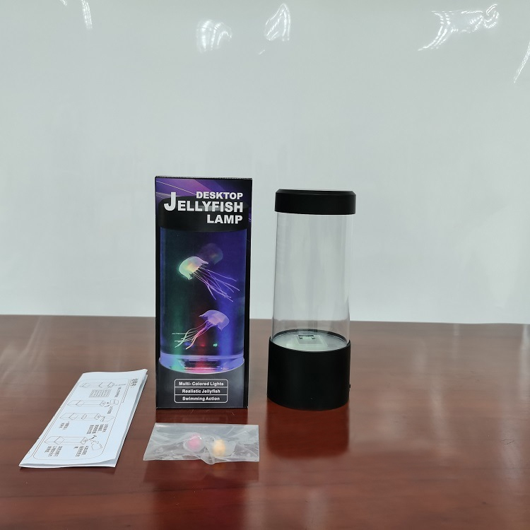 Mini acuario Artificial con luz LED para natación, pecera sensorial multicolor con burbujas, caja de peces, novedad de: 2Jellyfish USB
