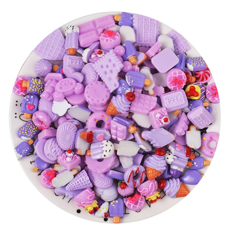 Magia Argilla Colore Nube Slime Squishy Profumato Mix Soffici Slime Stucco Pendenti E Ciondoli Aggiunta Fai da Te Argilla Polimerica Kit Giocattoli per I Bambini: 1Pcs Purple Charms