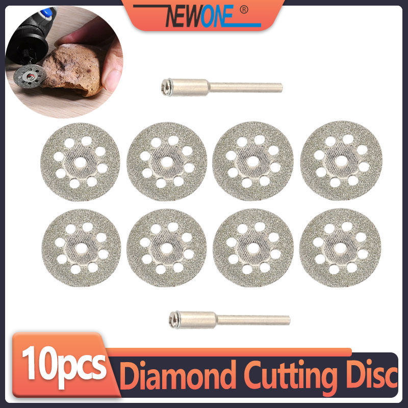 10Pcs 22mm Rotary Tool Accessory Diamond Cut Off Wheel Disc Fits Proxxon Dremel Rotary Tools Craftsman
