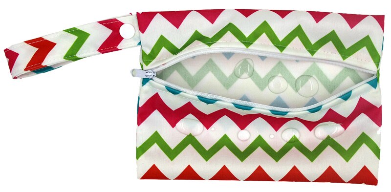 5 Pcs Wasbare Zoogcompressen Natte Zakken Luierzakken Herbruikbare Single Ritsen Maandverband Waterdicht Nat Droog Wetbag Zakken 14*20 Cm