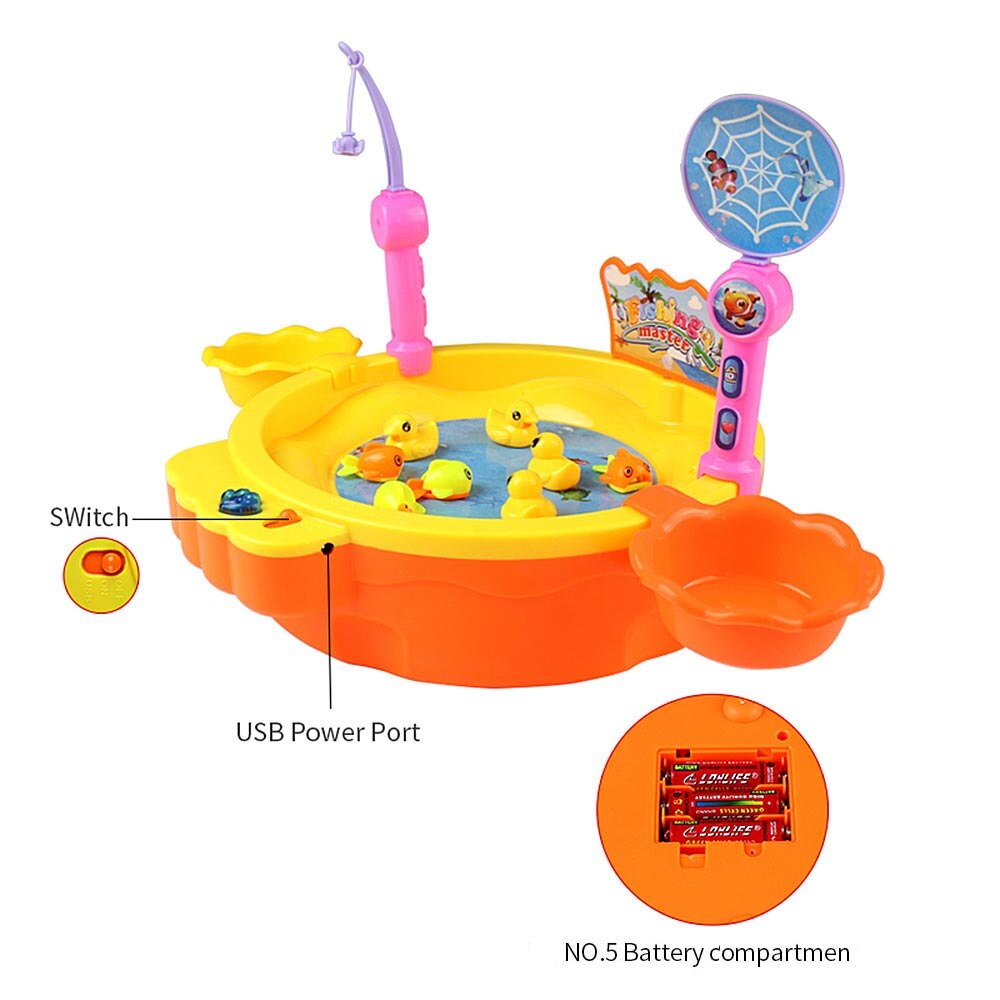36pcs/lot Fishing Toy with Light Music Fish Rods Electric Learning Educational Toys for Boys Girls Play Fishing Game Outdoor Toy