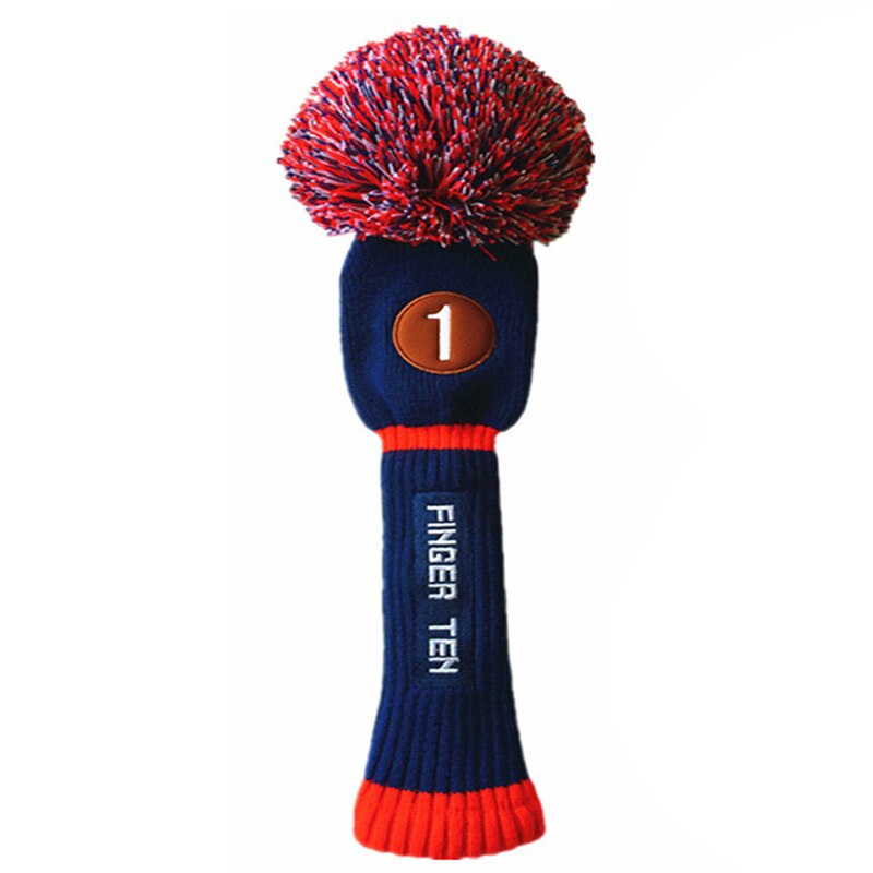 Pom Golf Club Covers Headcovers Set #1 #3 #5 Voor Driver Fairway Hybrid Putter Headcover 1 3 4 5 7 X: Blue No.1 1Pcs