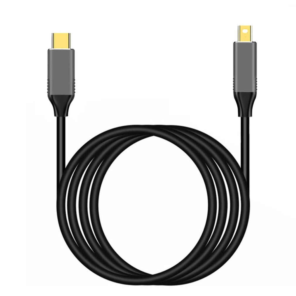 Usbc til mini displayport kabel 6ft usb type c tordenbolt 3 til mini dp ledning 4k praktiske bærbare kabler: misligholde tittel
