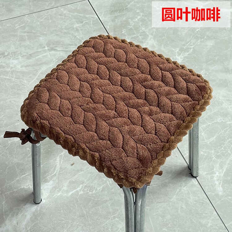 Solid Thick Stool Cushion Chair Seat Cushion Kids Seat Pad Antiskid Cute Pillow Cushion Home Decor 28x28/33x33 CM: Camel B / about 28x28cm