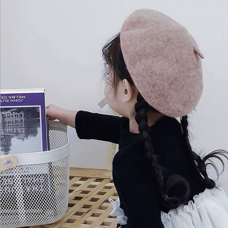 Baby Stuff Accessoires Wol Leuke Baret Meisje Stevige Baretten Herfst Winter Baby Warm Hoed Schilder Hoed Haar Props VOOR 2-5T