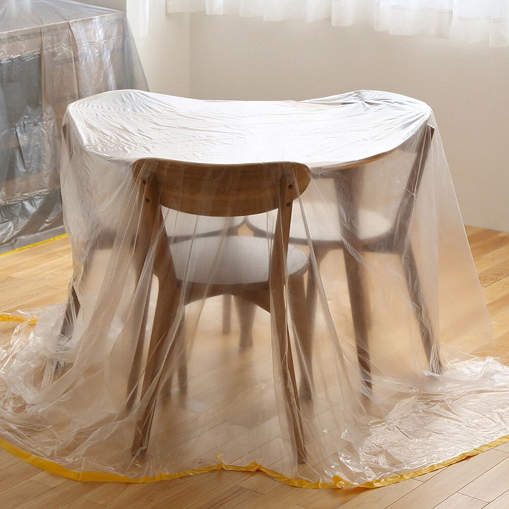 Extra Large Waterproof Sofa Cover Plastic Cloth Furniture Protector Dust Cover Bed Sofa Table Chair Dust Proof Chair Cover
