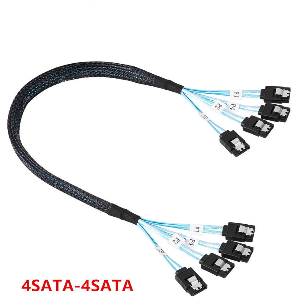 Câble SATA-III 4 pièces/6 pièces/8 pièces/ensemble-12Gbps vers câble SATA de remplacement pour Bitcoin ordinateur-serveur CD DVD disques Raid HDD-SSD: Orange / 0.2m