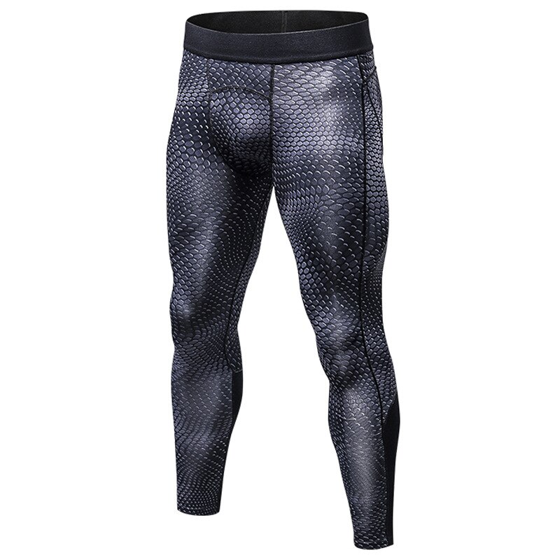 Pantalones deportivos con estampado 3D para hombre, mallas ajustadas de secado rápido, para entrenamiento de compresión, con cintura elástica