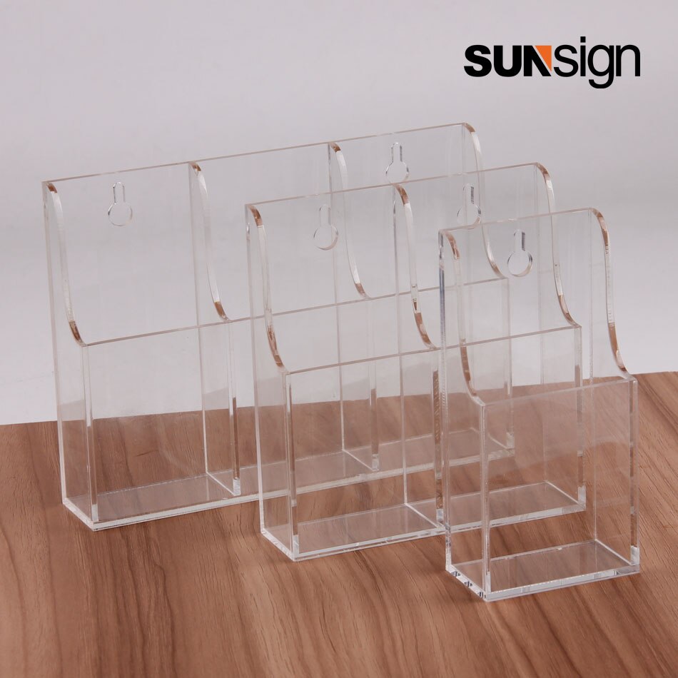 Wall-mounted Transparent Acrylic Storage Box/Remote Control Holder for Hotel/Bedroom/Office