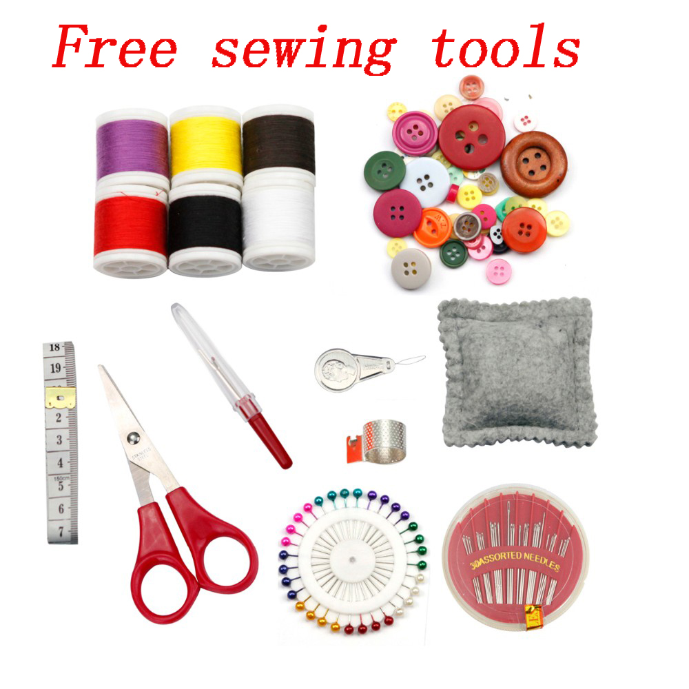 Buy-One-Get-Free Sewing Tools Sewing Storage Box Wood&Fabric Covered Crafts Sewing Kits Organizer Christmas Box for Mother
