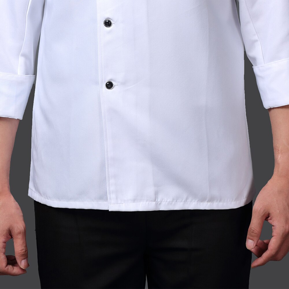 Andningsbar Casual Kockjacka - Kök Catering Restaurang Service Uniform Broderad Bakarbetsuniform
