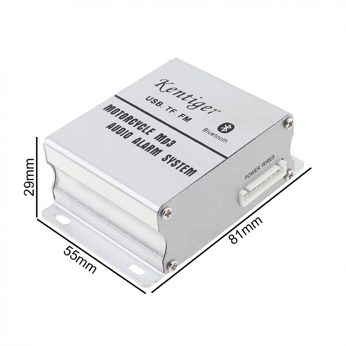12v 2 x 10w hi-fi bluetooth anti-tyveri lyd bil  mp3 fm radiospiller vanntett auto høyttaler støtte sd / usb inngang