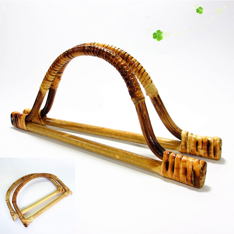 1pc d form taske ramme bøjle type træ bambus håndtag til håndlavet håndtaske diy tote taske håndtag gør taske bøjle taske tilbehør