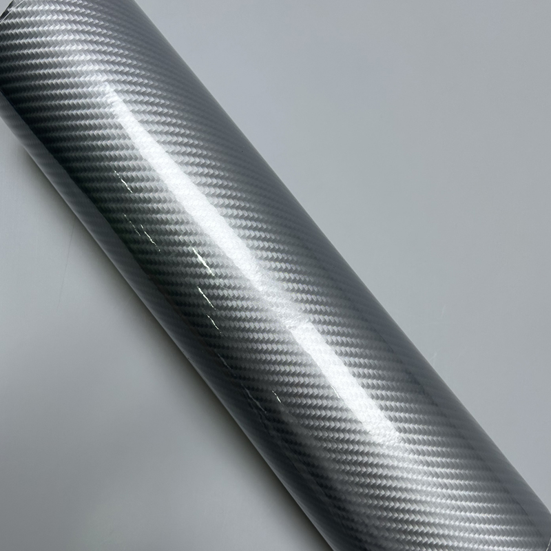 High Glossy Silver 6D Car Sticker Carbon Fiber Vinyl Auto Stickers for Car Film Cover Accessories for Vehicles Wrapping Foil