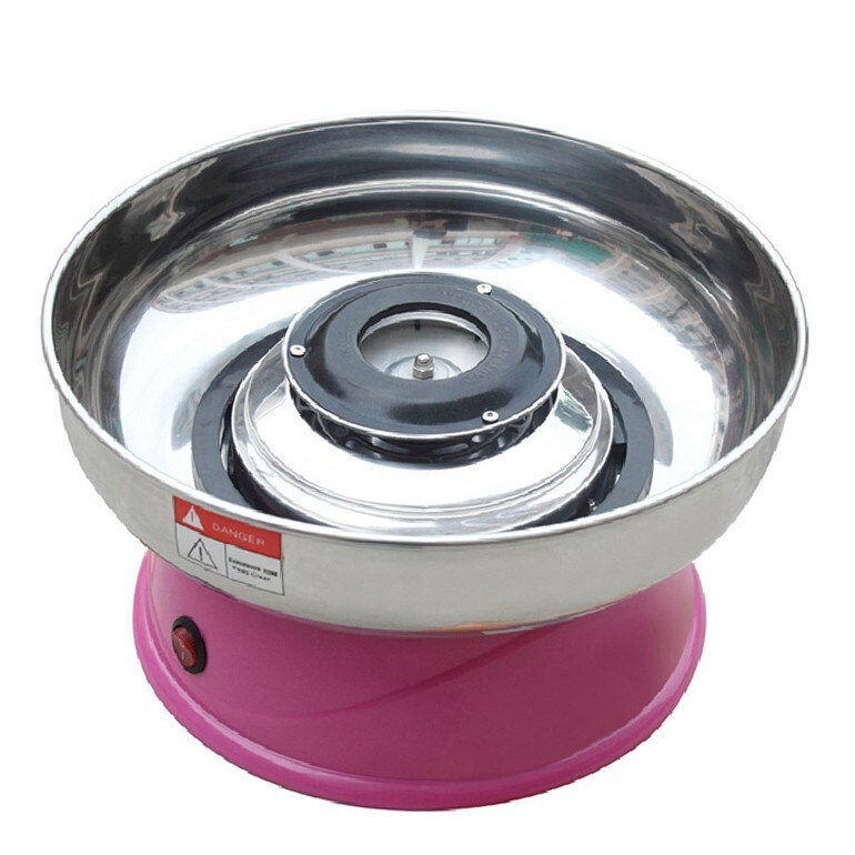 Electric Candy Floss Maker Pink Cotton Candy Machine with Stainless Steel Bowl 420W 220V DIY Home Use