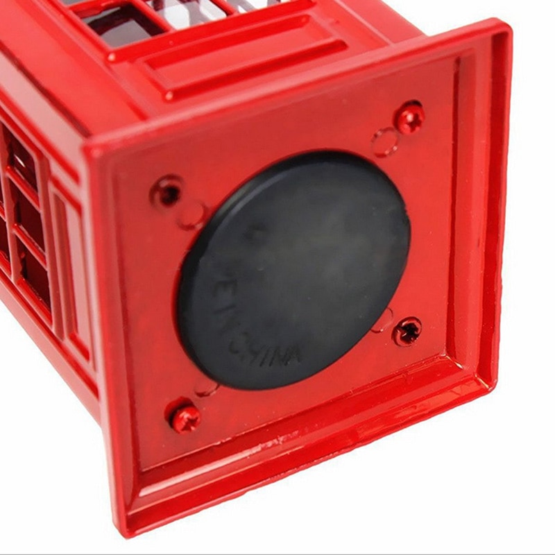 Metal Red British English London Telephone Booth Bank Coin Bank Saving Pot Piggy Bank Red Phone Booth Box 140X60X60Mm