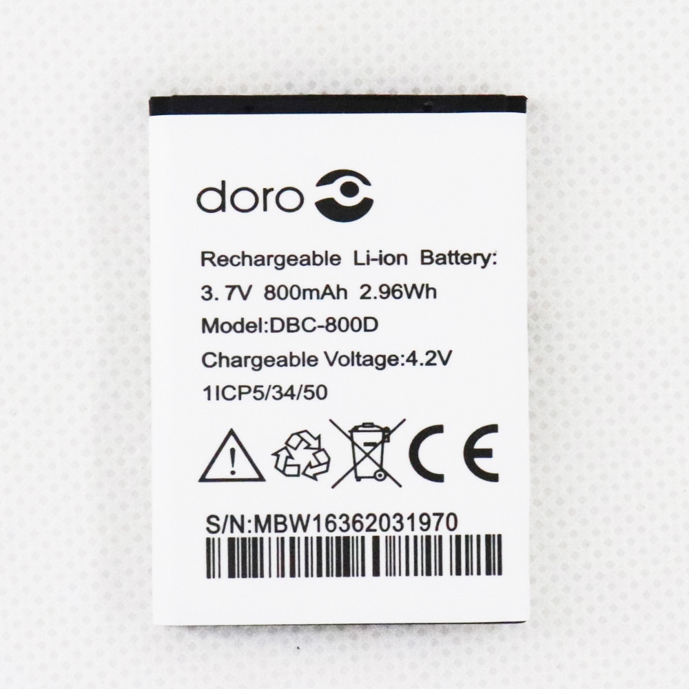 800 mah dbc -800d batteri til doro 500 506 508 509 510 515 6520 6030 mobiltelefon batteri