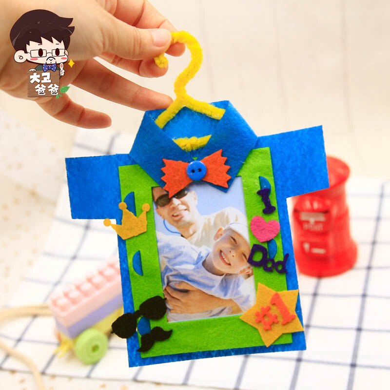 Fotolijst Maken Van Vilt 4 Ontwerpen Vilt Materiaal DIY Pakket Naaien Ambachtelijke Kunst Handwerk Voelde Applique Ornament Kit Voor kinderen: Design D