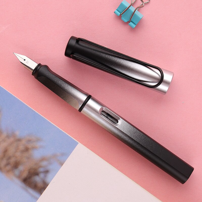 Rainbow Gradient Color Fountain Pen 0.5mm Ink Pen for Writing Calligraphy Student Office School Supplies Kawaii Stationary: 3