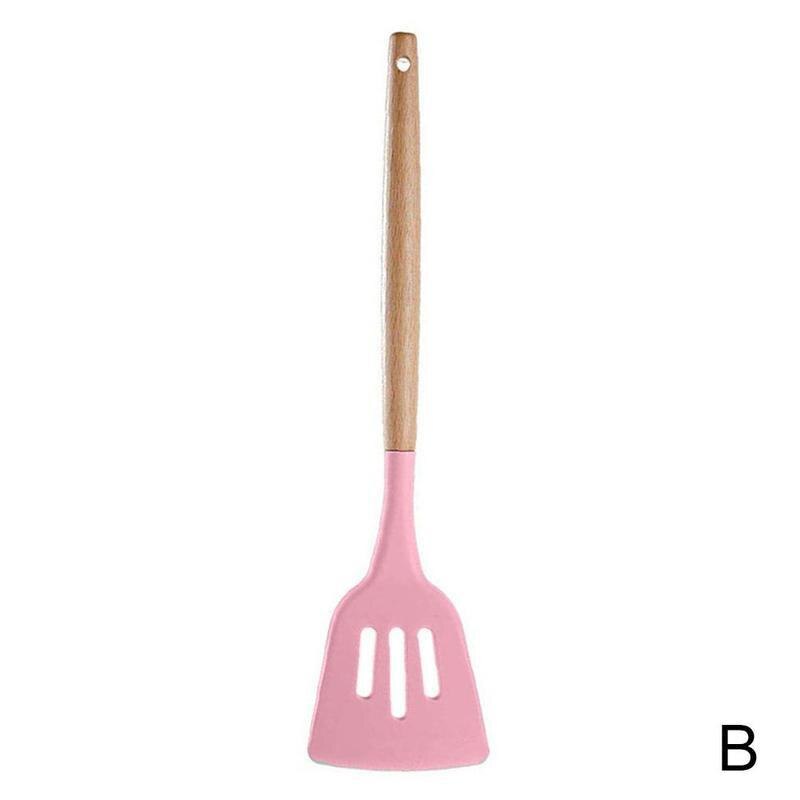 Silicone Kitchenware Cooking Utensils Set Heat Resistant Kitchen Utensils Stick Set Cooking Non Kitchen Kitchenware Tools S H1G5: Silver