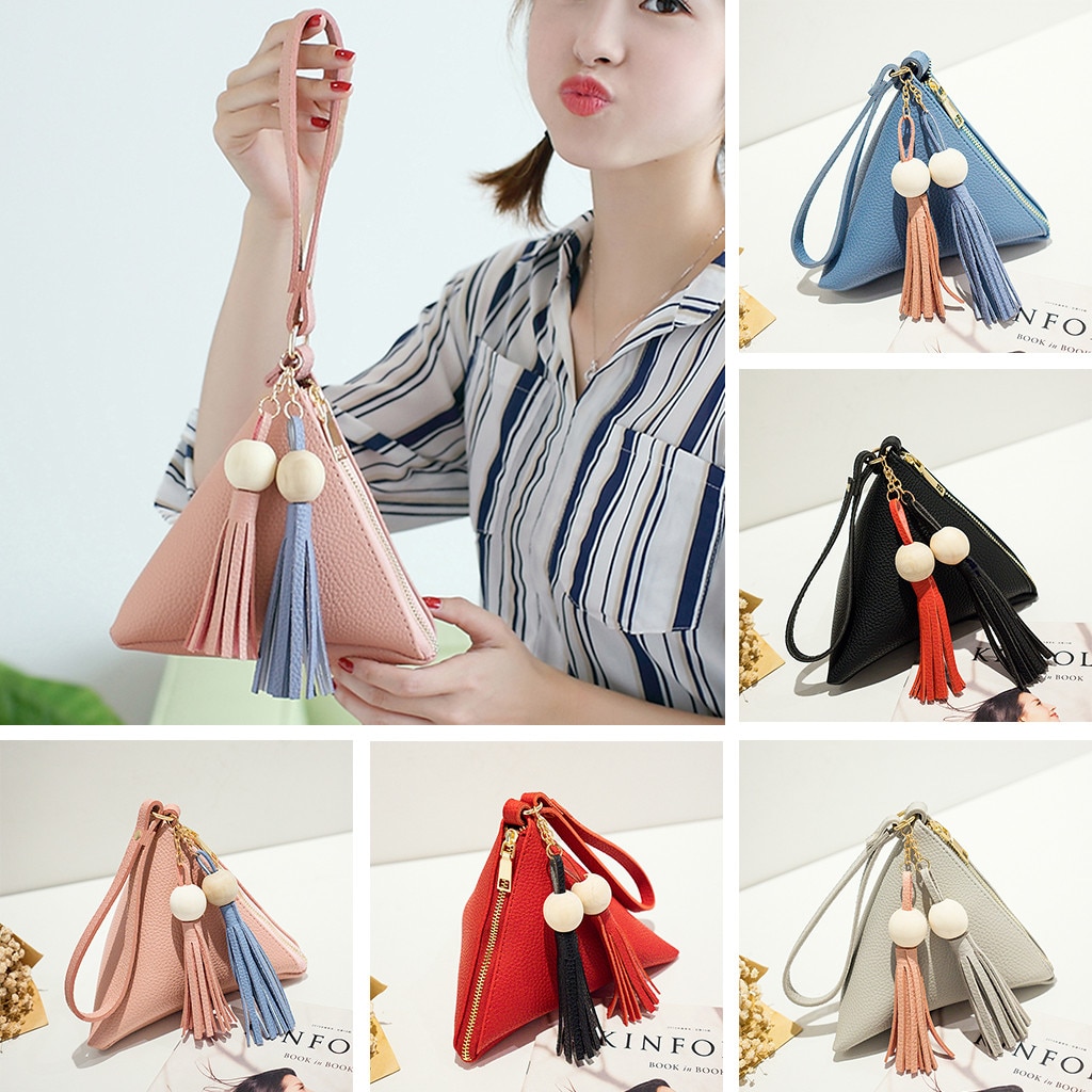 Sac à main pour femmes porte-clés décontracté frange en cuir Mini pochette sac à main sac à main paquet de téléphone mini sac clés portefeuilles #35