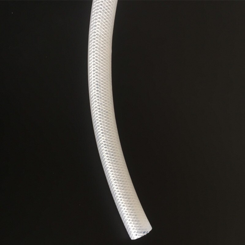 Length 1-5m food grade Silicone wire mesh tube Silicone mesh tube high temperature resistance white silicone hose