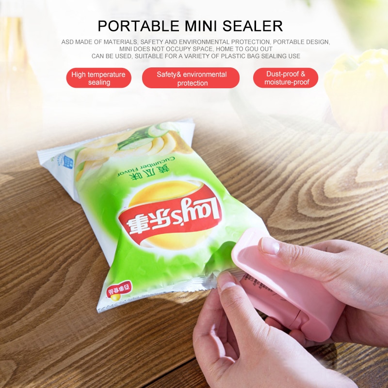 Draagbare Tas Tang Handheld Mini Elektrische Sluitmachine Impuls Sealer Seal Plastic Bag Organizer Gereedschap Voor Keuken Opslag