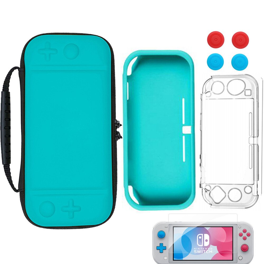 6 in 1 Set nuovo per nintendo Switch Lite custodia protettiva custodia protettiva custodia in vetro pellicola per Switch Lite Console custodie per il trasporto: PACK A