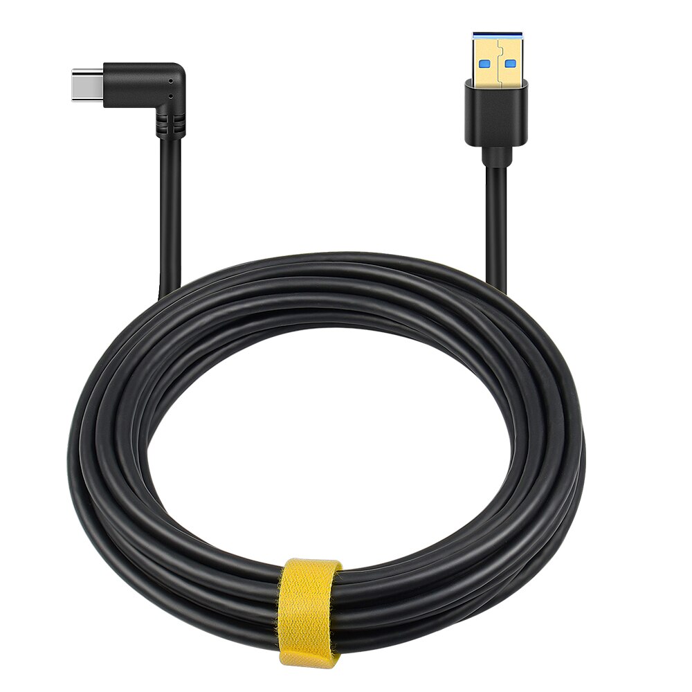 Cable de datos para Oculus Link usb-c Steam VR Quest/2 tipo-c 3,1, codo seleccionable 3 m5m: 5M gold