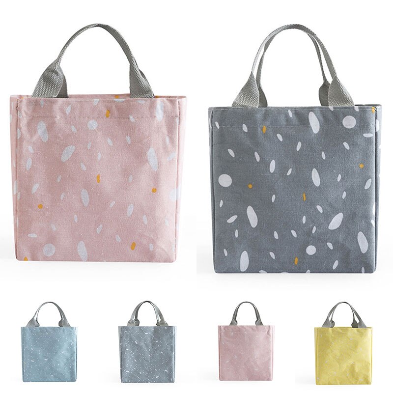 Draagbare Geïsoleerde Thermische Voedsel Picknick Lunch Tas Doos Print Tassen Pouch Voor Vrouwen Meisje Kids Kinderen Lunchbox