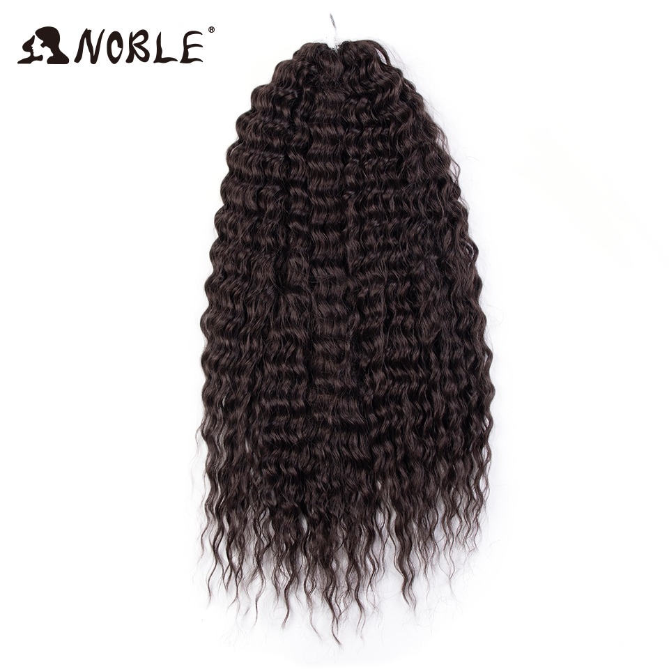 Extensiones de cabello trenzado de onda profunda sintética, pelo rizado de ganchillo, giro de pelo Noble, 24 pulgadas, resistente al calor: NC/4HL