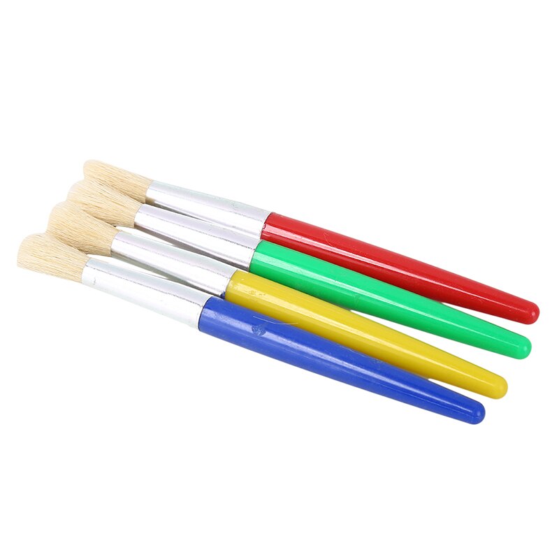 Pinceau pour enfants peinture à l'aquarelle à l'huile couleur bonbon poignée en plastique brosses à poils Gouache dessin Art approvisionnement
