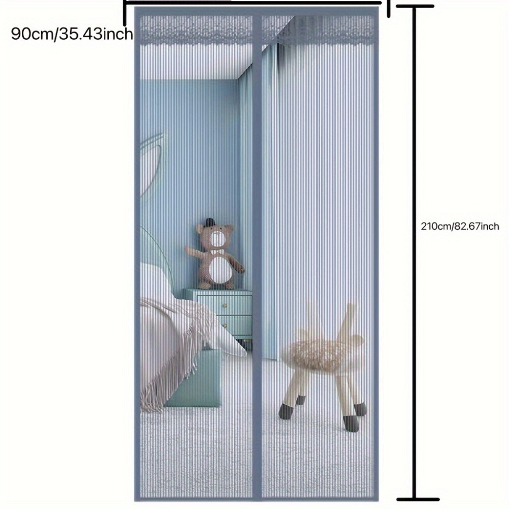 Cortinas Magnéticas modernas para puerta, malla transpirable a prueba de arañazos para mascotas, antimosquitos, autoadhesivas, decoración del hogar