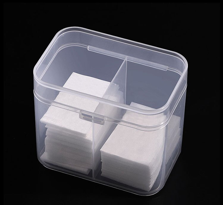 Cotton sheet storage box Nail manicure Box Plastic Shell Hard Empty Container Transparent Nail Art Tool