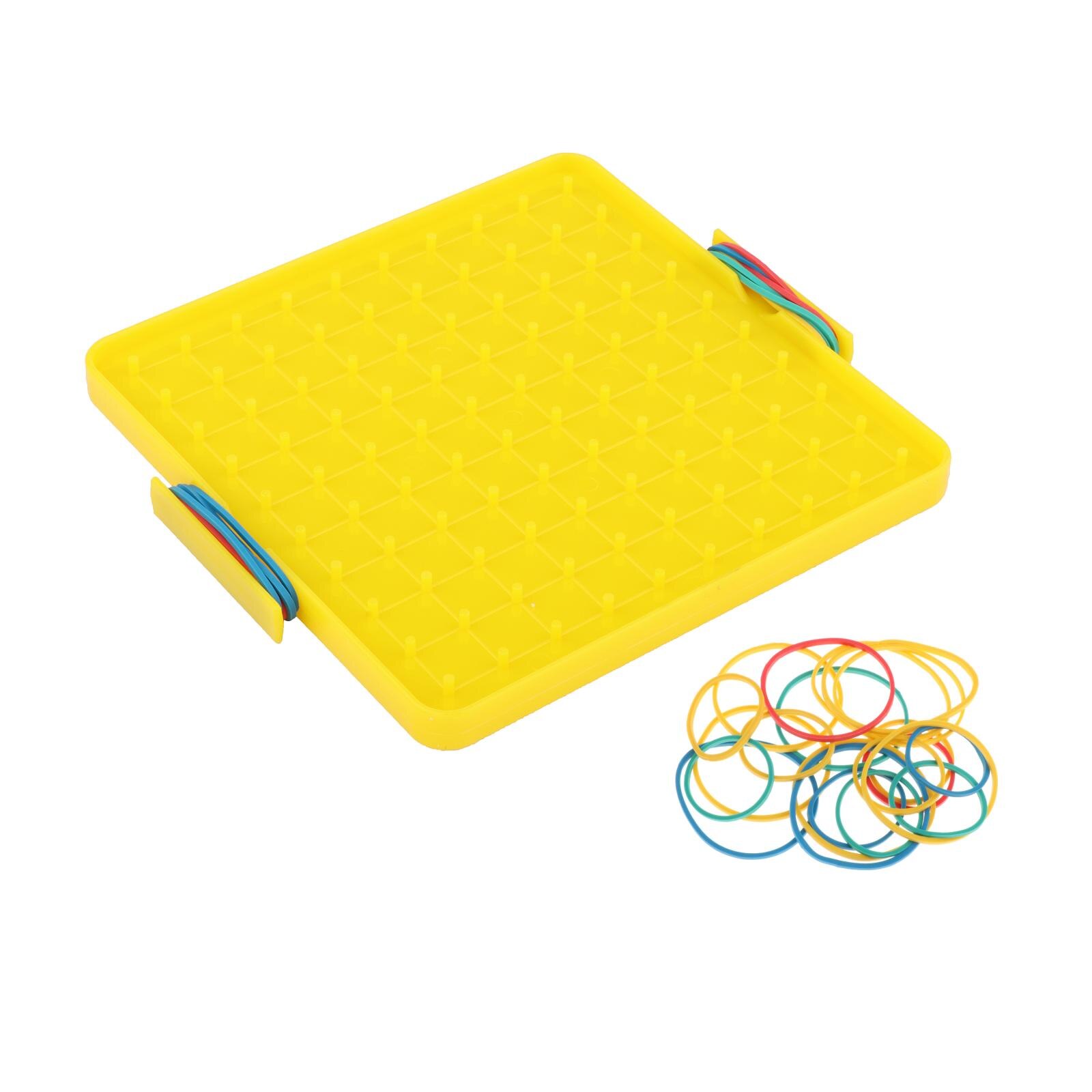 Geometry Geoboard Geometry Early Educational Toys Games for Boys Girls: Yellow