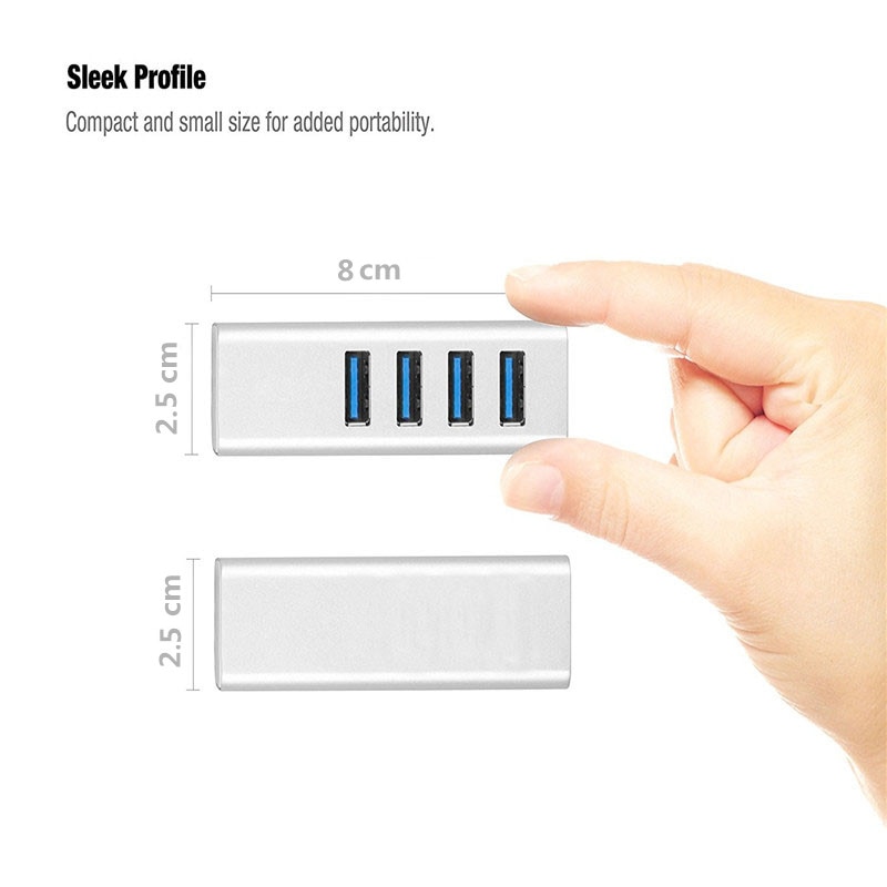 Centrum usb 3.0 z 4 portami, aluminiowy, przenośny Centrum otg, rozdzielacz usb robić laptopa prochowiec, komputera stacjonarnego, tabletu i innych akcesoriów komputerowych