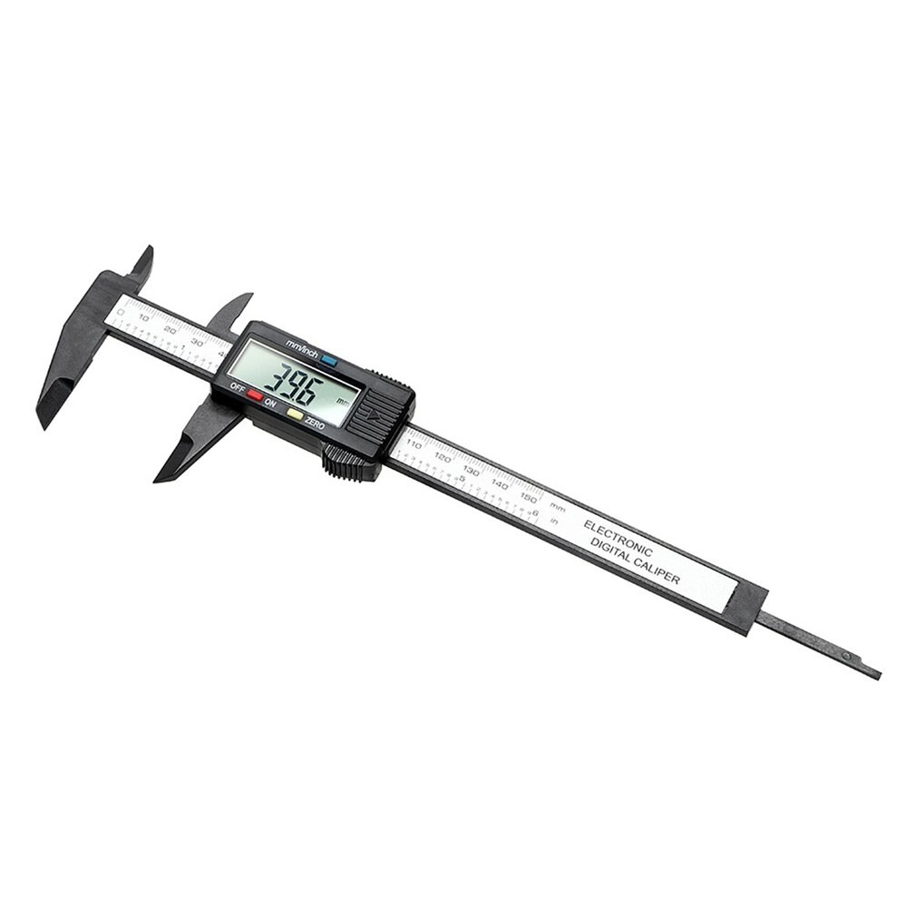 Jauge électronique numérique en Fiber de carbone, outil de mesure micrométrique à pied à coulisse, écran LCD de 150mm, 6 pouces, noir