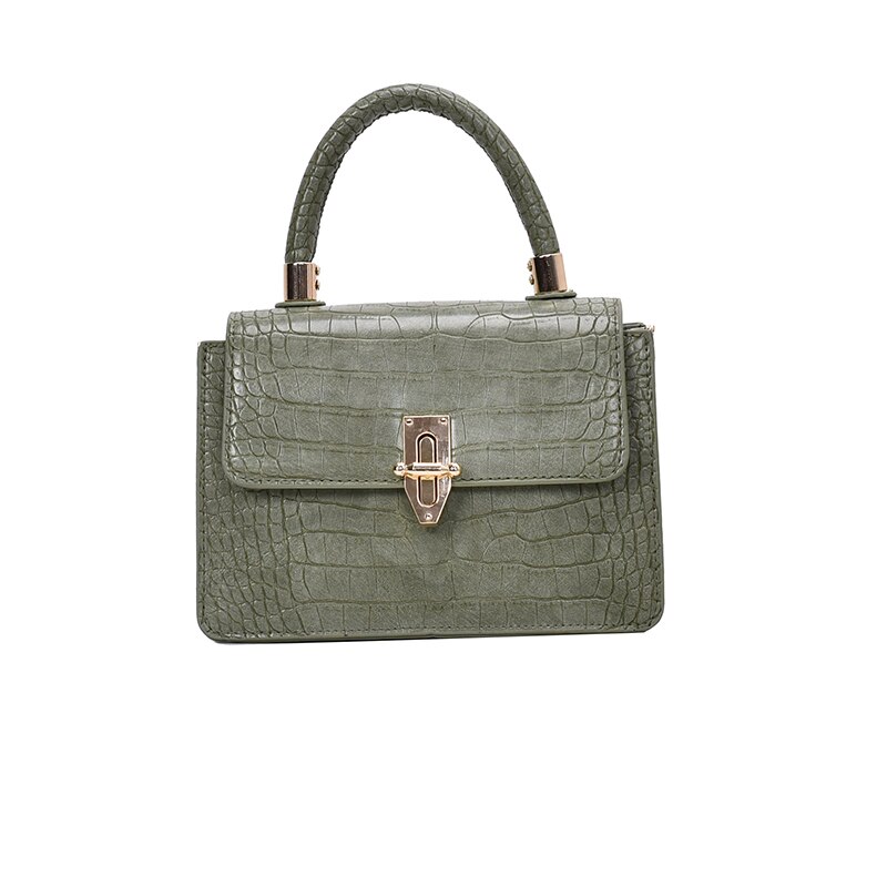 Krokodil aufbringen Umhängetaschen für Frauen Kleine Kette Handtasche Kleine Tasche Pu Leder Hand Tasche Damen Abend Taschen: grün farbe