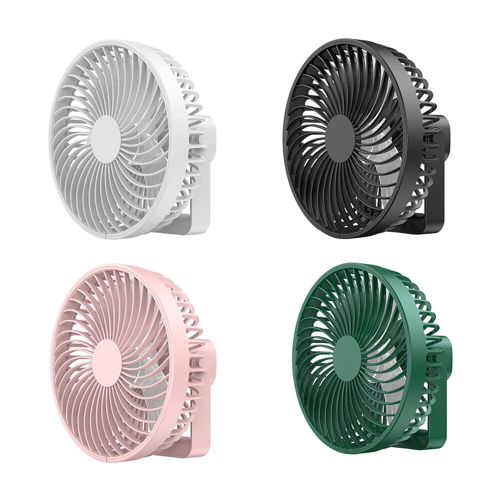 Rechargeable 3 Gears Adjustable Personal USB Desk Fan Portable Quiet Silent Desktop Mini Table Fan for Office Home Outdoor Tent