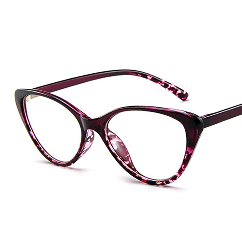 Women's Anti Blue Light Computer Glasses Cat EyeGlasses Frame Female Vintage Round Glasses Optical Spectacle Eyewear: Black Flower