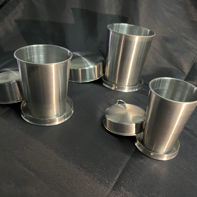 Portable Stainless Steel Foldable Cup 75ml/150ml/250ml Outdoor Travel Collapsible Coffee Mug Telescopic Hiking Camping Water