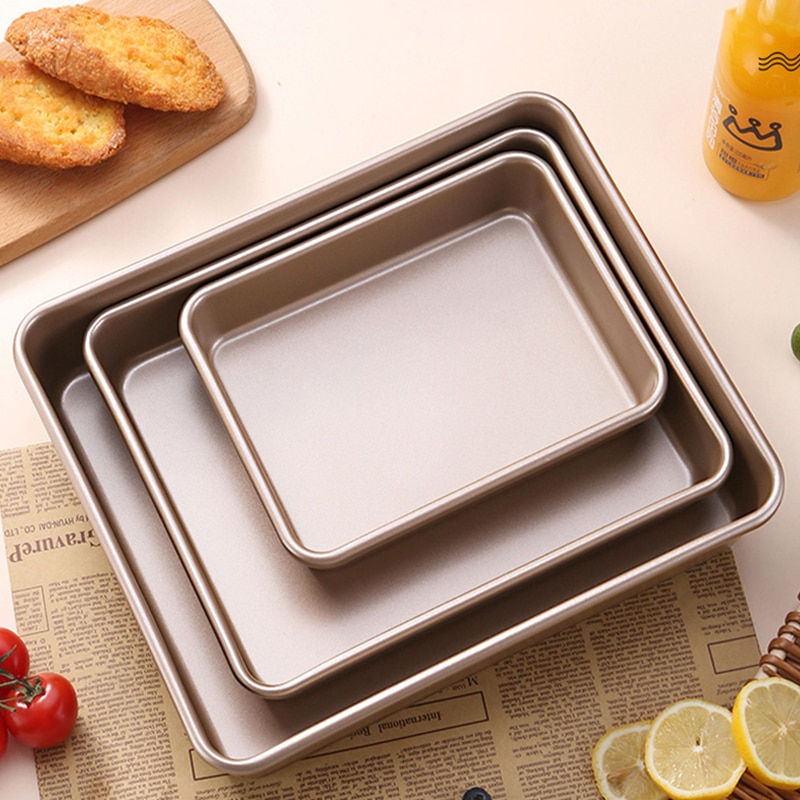 Rectangular Baking Tray 9 Sizes Nonstick Carbon Steel Baking Pan Cake Baking Pan Cake Tools Baking Tools