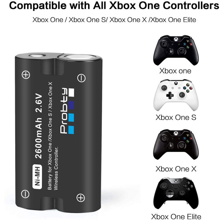 2600 Mah Xbox One Batterij Vervanging + Lcd Dual Usb Oplader Voor Xbox One / Xbox One S/Xbox een X/Xbox One Elite Gamepads