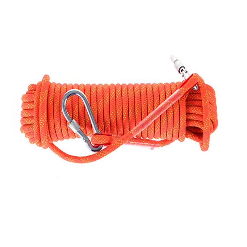 12mm 10/20/30m Climbing Rope w/ Hook High Strength Emergency Safety Fire Escape Rope Lifeline Rescue Rope Outdoor Survival Tool